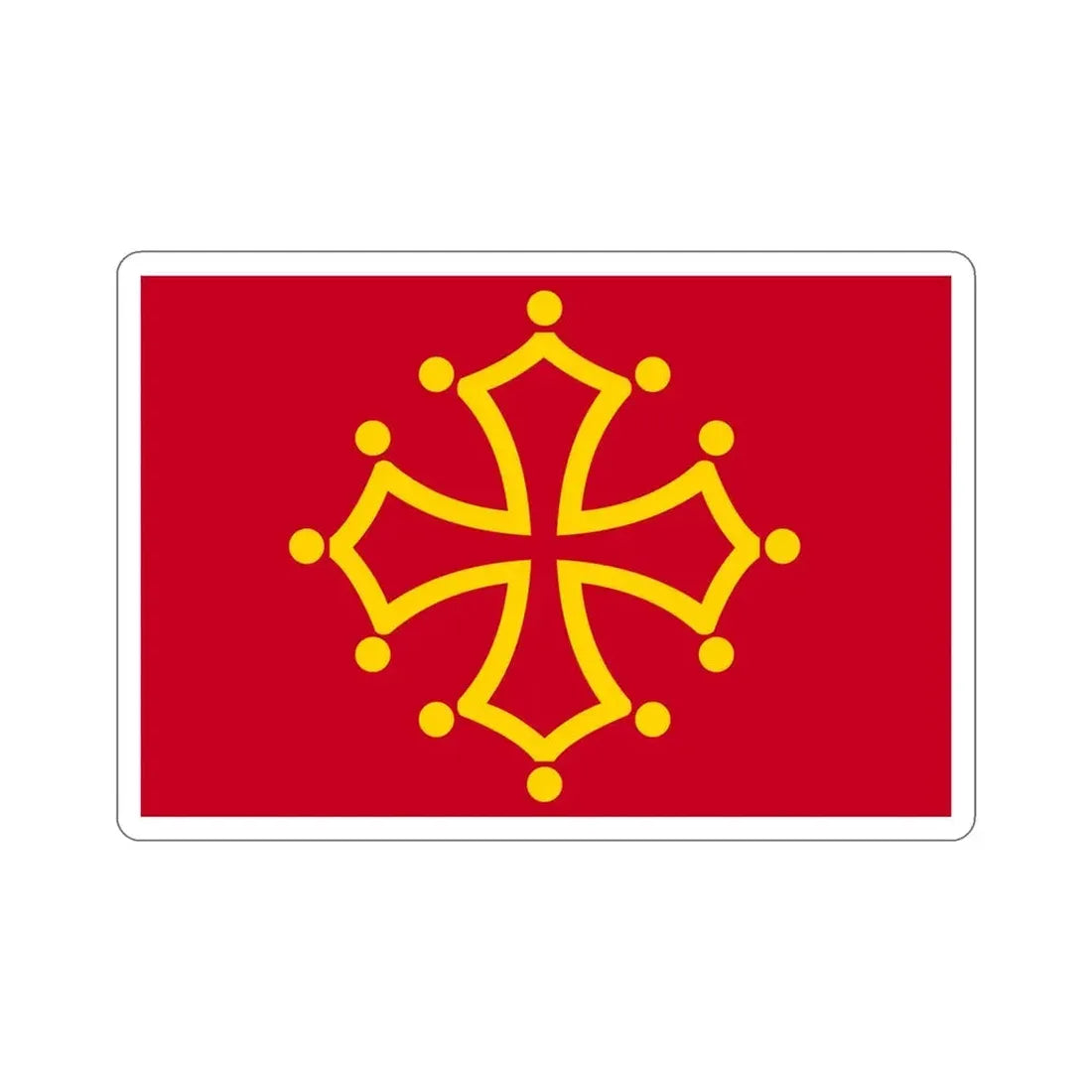 Flag of Midi Pyrénées France STICKER Vinyl Die-Cut Decal 6 Inch - The Sticker Space