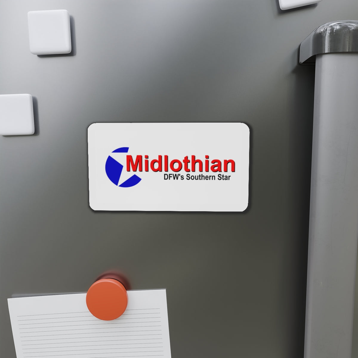 Flag of Midlothian Texas - Die-Cut Magnet-The Sticker Space