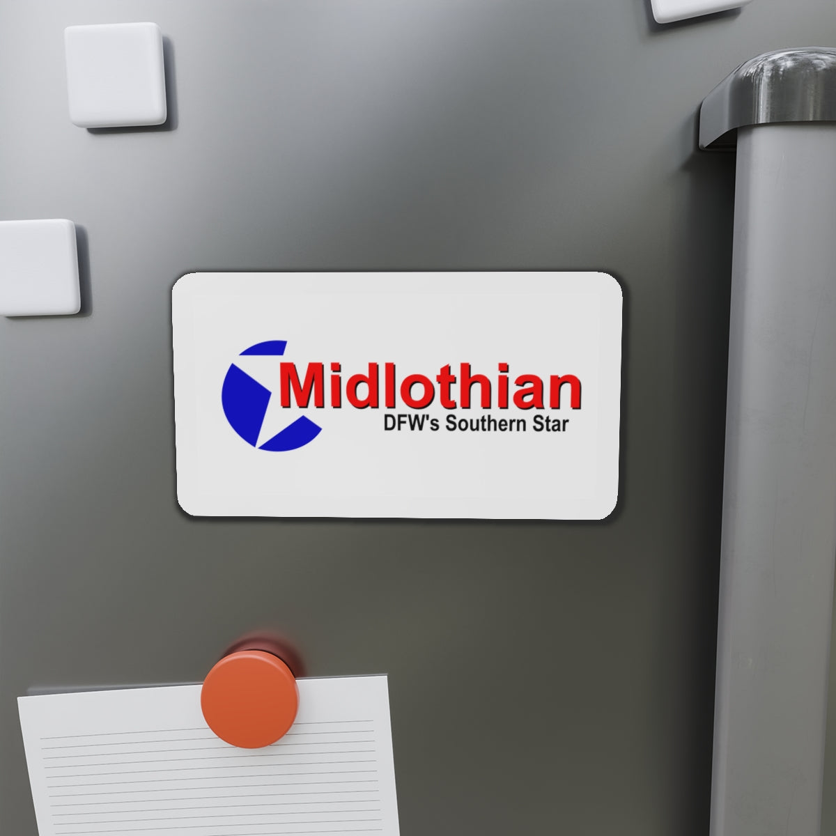 Flag of Midlothian Texas - Die-Cut Magnet-The Sticker Space