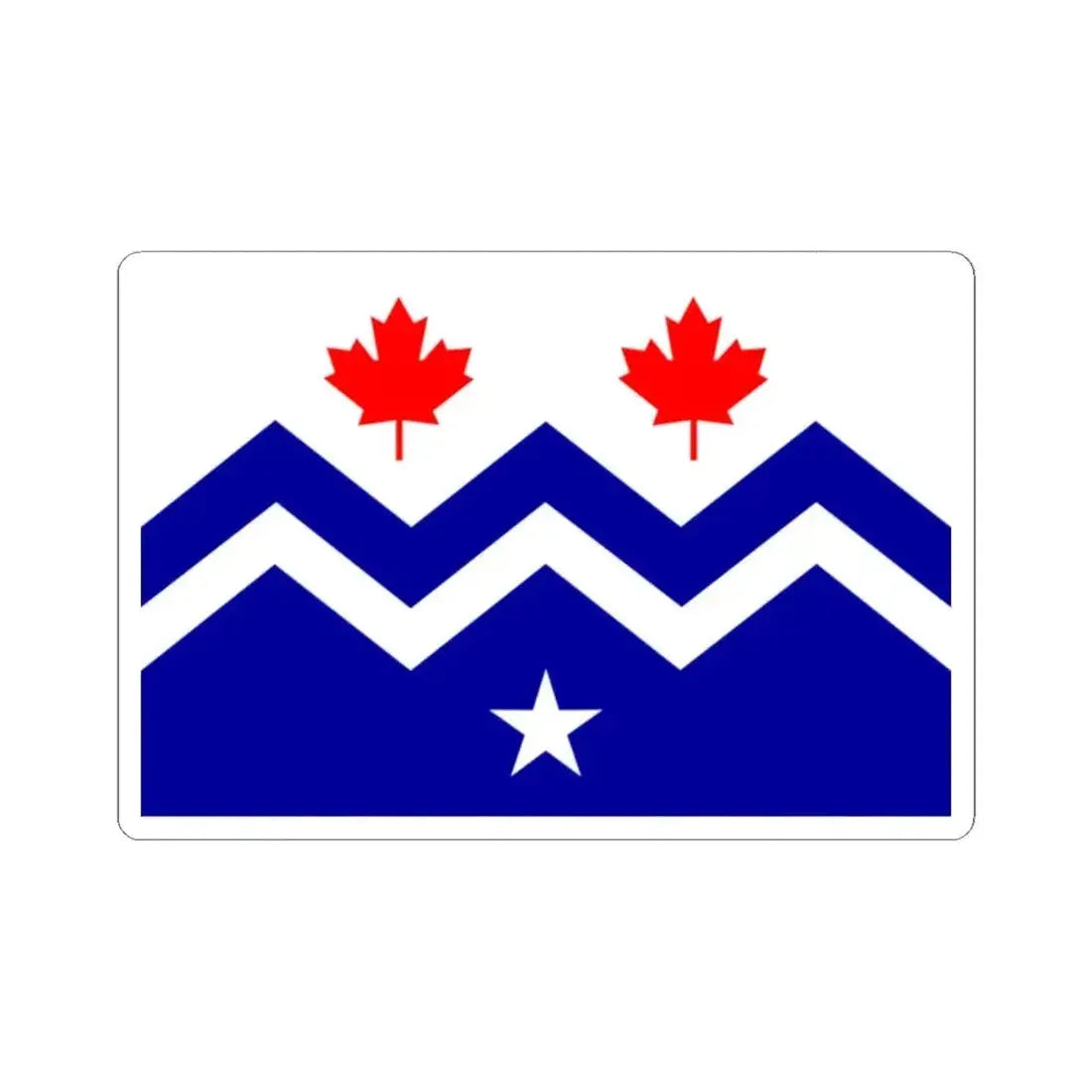 Flag of Midway British Columbia (Canada) STICKER Vinyl Kiss-Cut Decal 2 Inch White - The Sticker Space