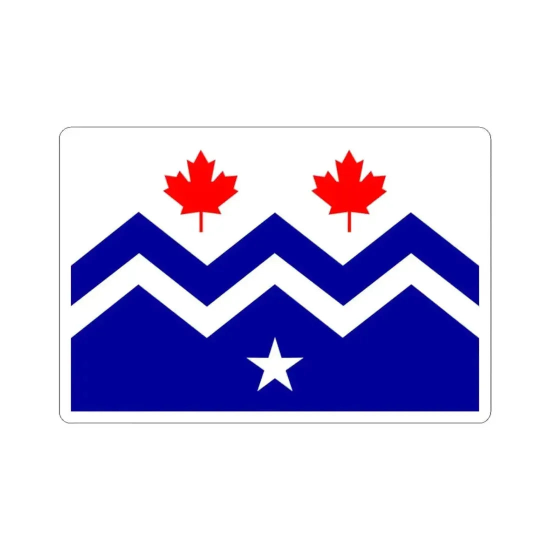 Flag of Midway British Columbia (Canada) STICKER Vinyl Kiss-Cut Decal 3 Inch White - The Sticker Space