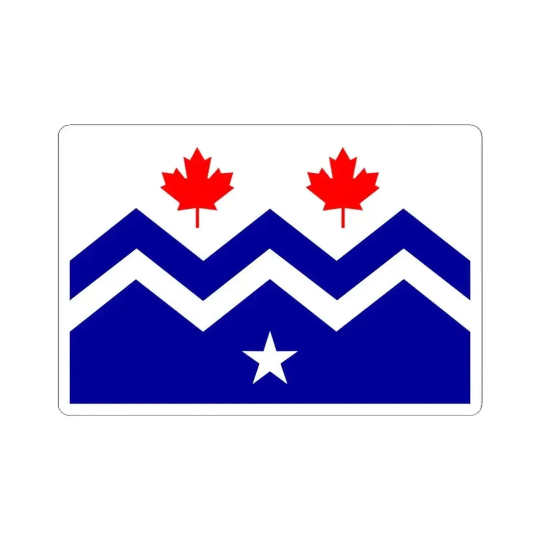 Flag of Midway British Columbia (Canada) STICKER Vinyl Kiss-Cut Decal 4 Inch White - The Sticker Space