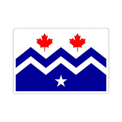 Flag of Midway British Columbia (Canada) STICKER Vinyl Kiss-Cut Decal 4 Inch White - The Sticker Space