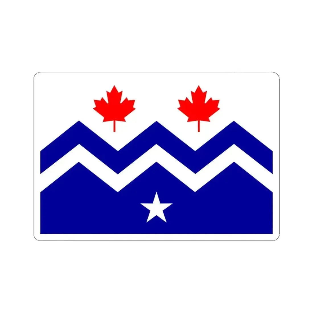 Flag of Midway British Columbia (Canada) STICKER Vinyl Kiss-Cut Decal 6 Inch White - The Sticker Space
