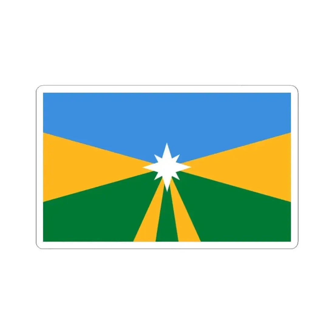 Flag of Midway Kentucky (United States) STICKER Vinyl Kiss-Cut Decal 2 Inch White - The Sticker Space