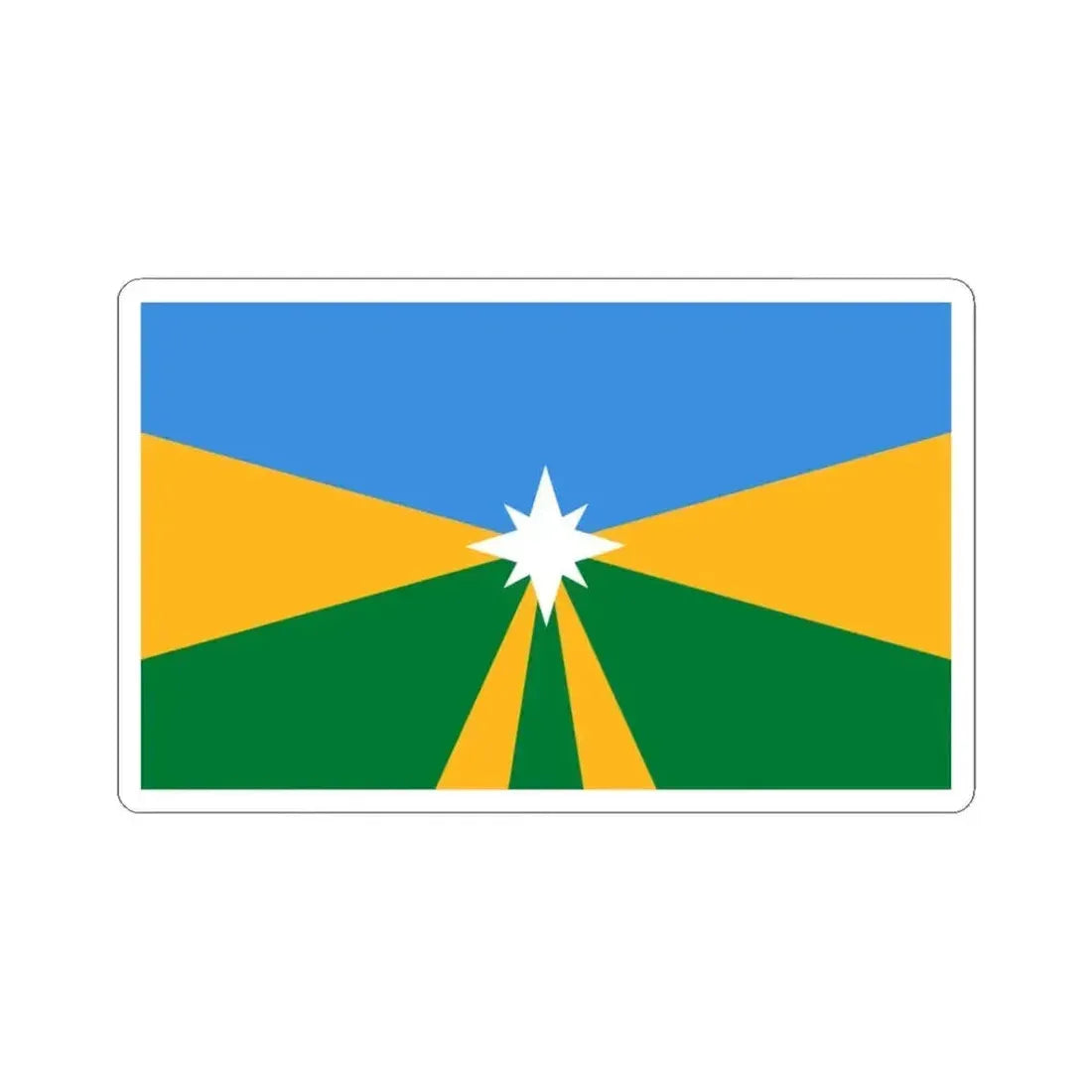 Flag of Midway Kentucky (United States) STICKER Vinyl Kiss-Cut Decal 3 Inch White - The Sticker Space