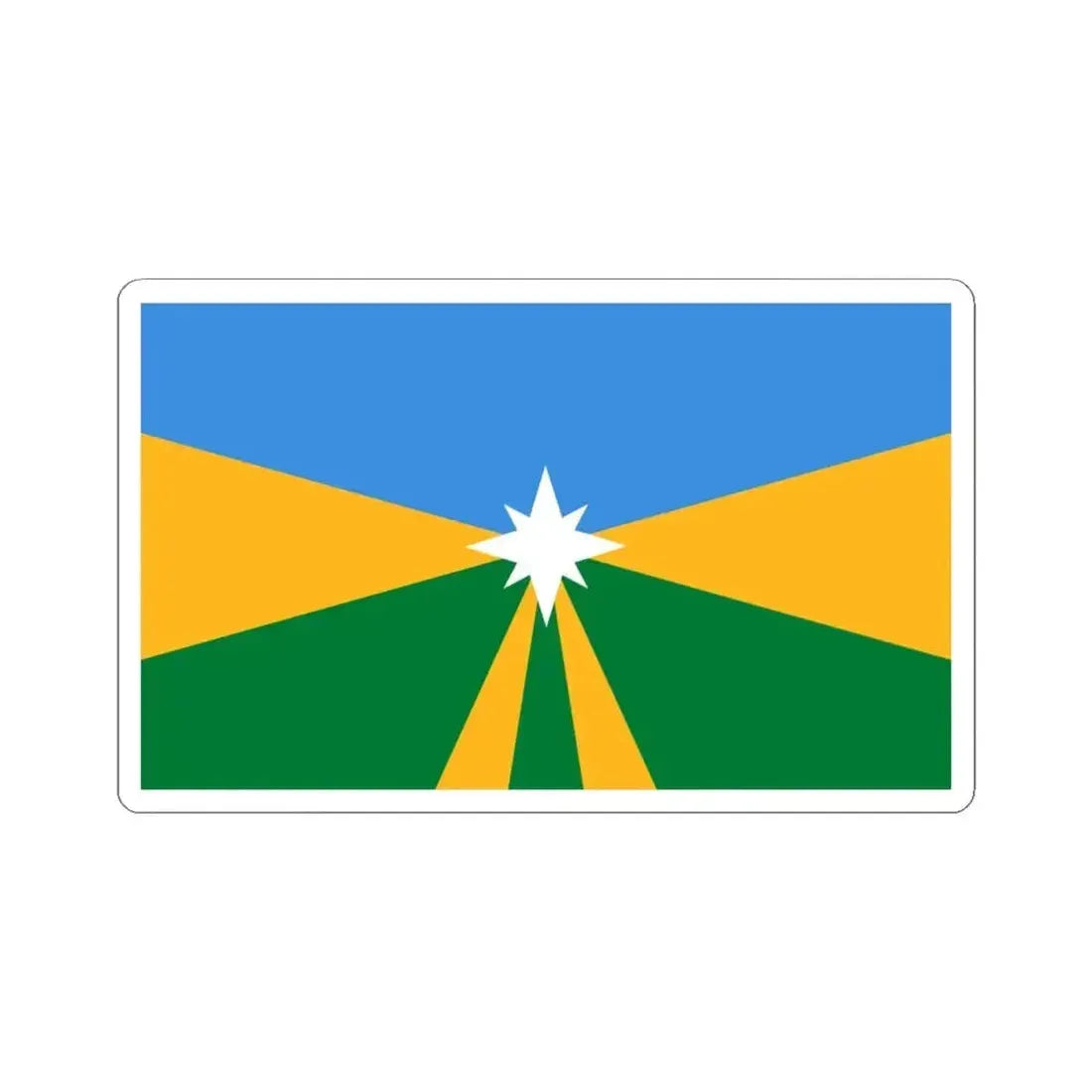 Flag of Midway Kentucky (United States) STICKER Vinyl Kiss-Cut Decal 4 Inch White - The Sticker Space