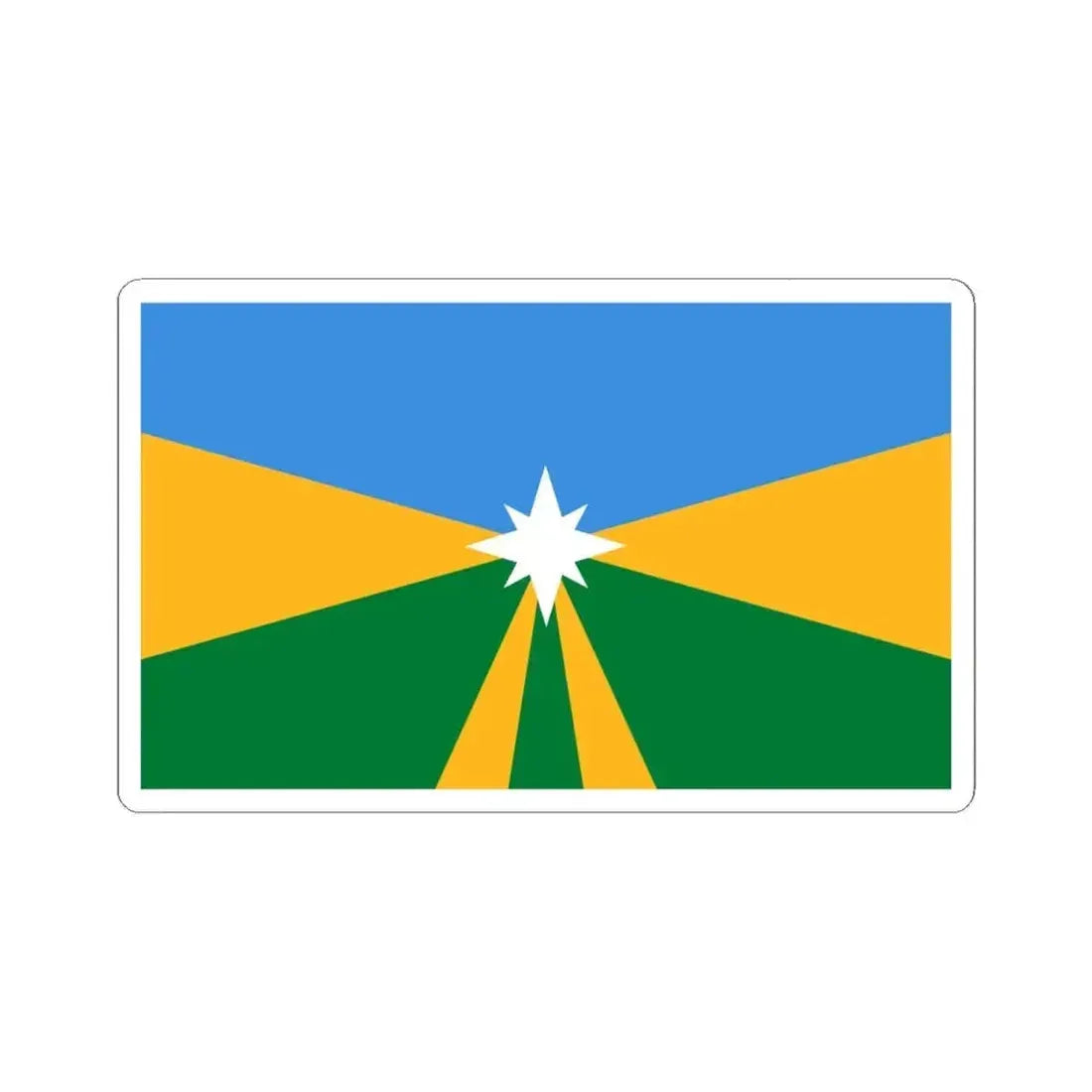 Flag of Midway Kentucky (United States) STICKER Vinyl Kiss-Cut Decal 6 Inch White - The Sticker Space