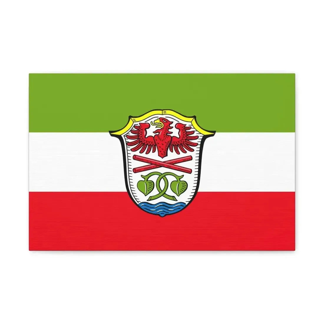 Flag of Miesbach Germany - Canvas Wall Art 18″ x 12″ 1.25" - The Sticker Space