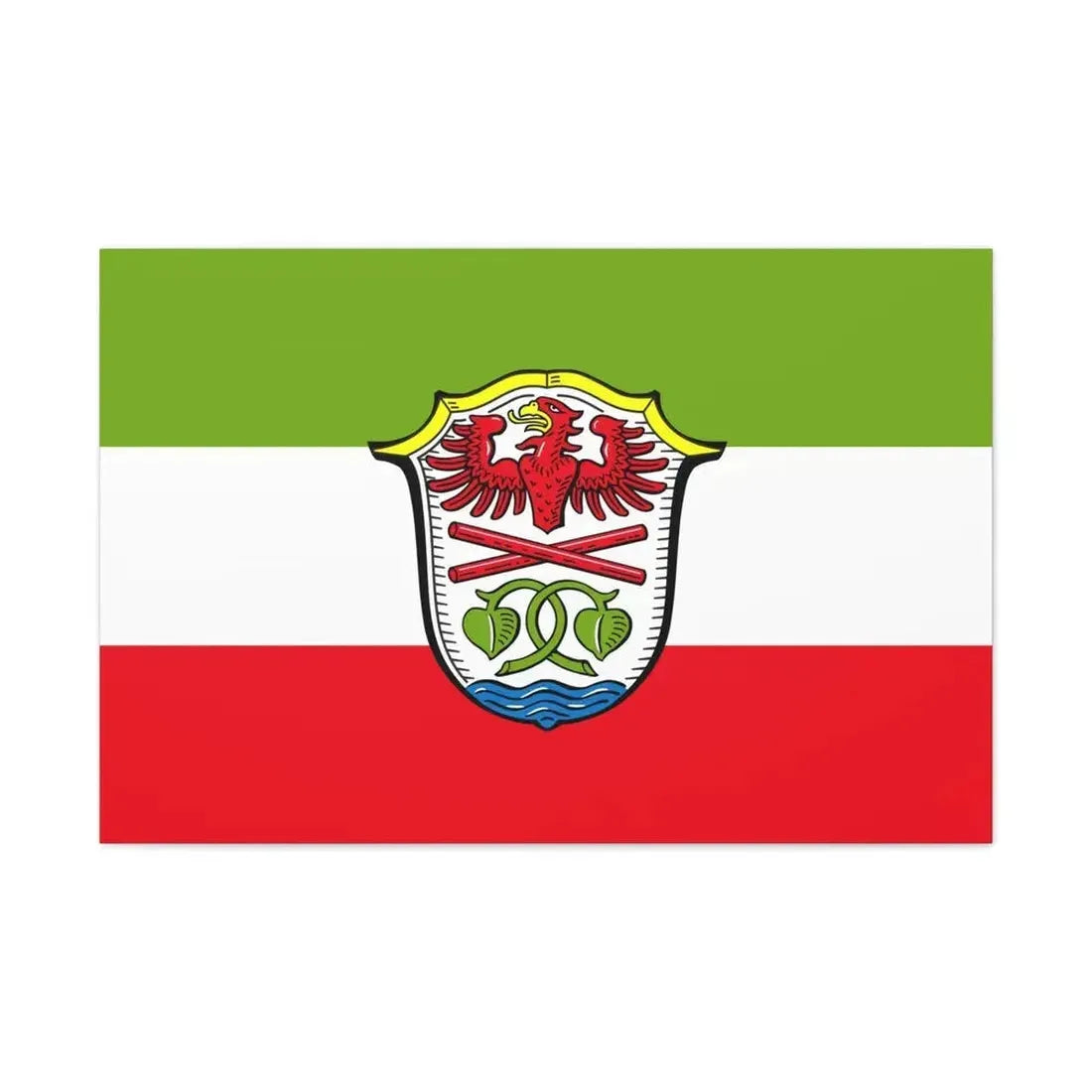 Flag of Miesbach Germany - Canvas Wall Art 36" x 24" 1.25" - The Sticker Space