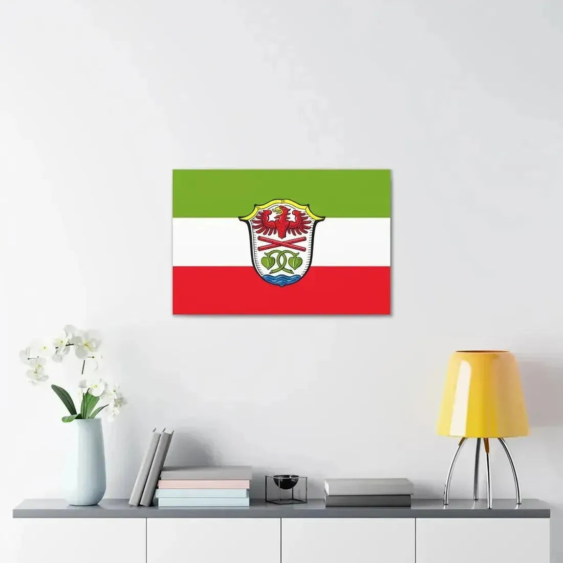 Flag of Miesbach Germany - Canvas Wall Art - The Sticker Space