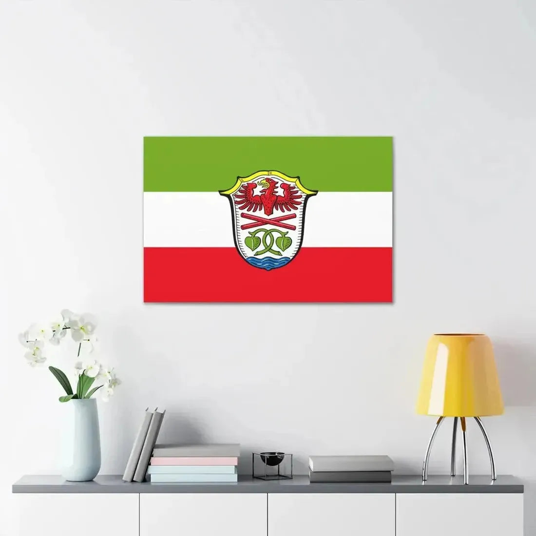 Flag of Miesbach Germany - Canvas Wall Art - The Sticker Space