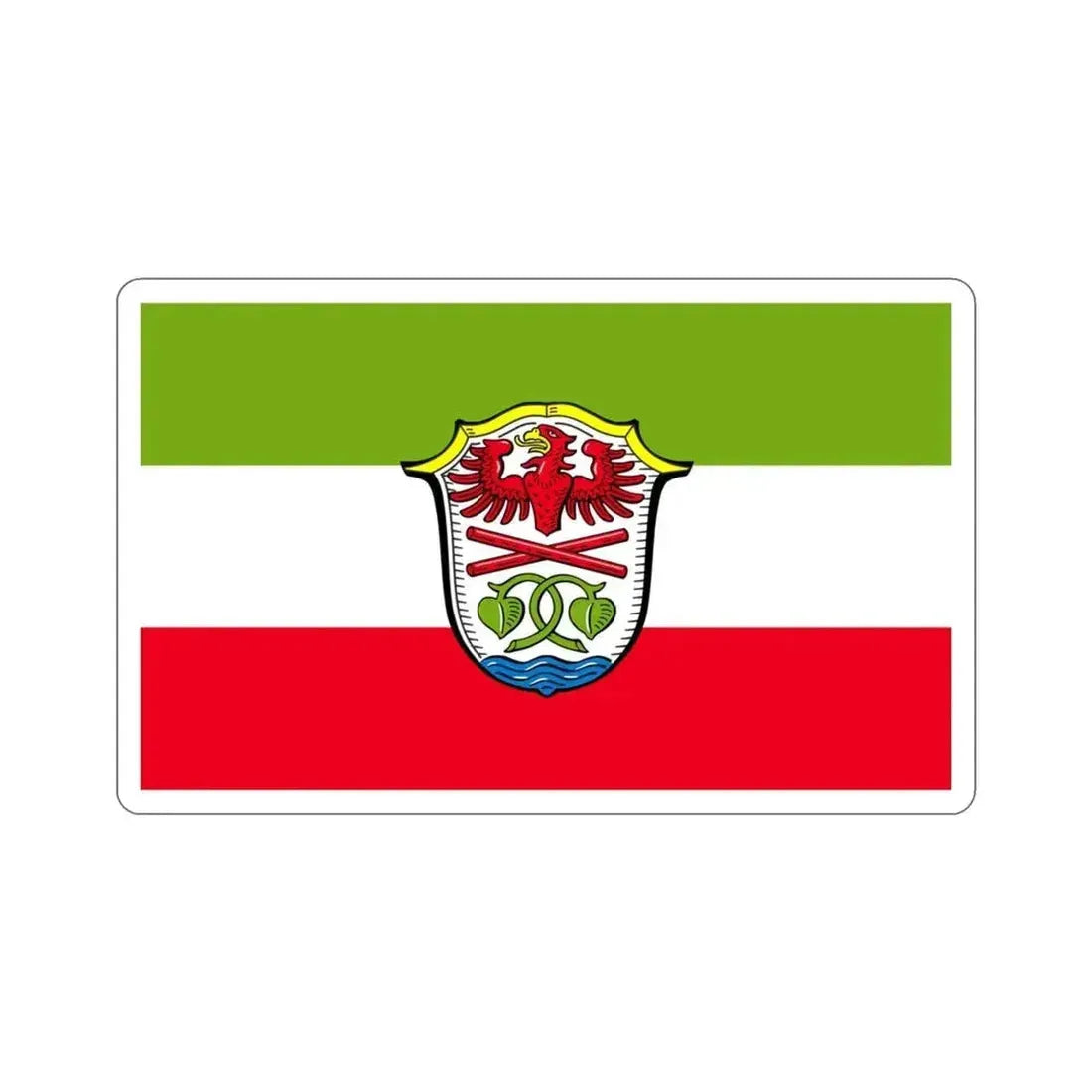 Flag of Miesbach Germany STICKER Vinyl Die-Cut Decal 3 Inch - The Sticker Space