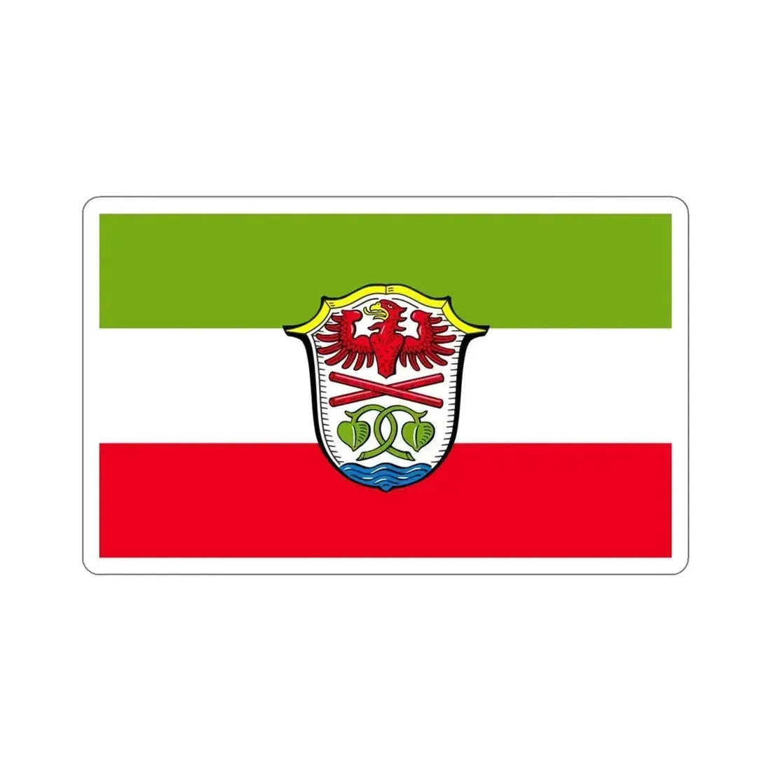 Flag of Miesbach Germany STICKER Vinyl Die-Cut Decal 4 Inch - The Sticker Space