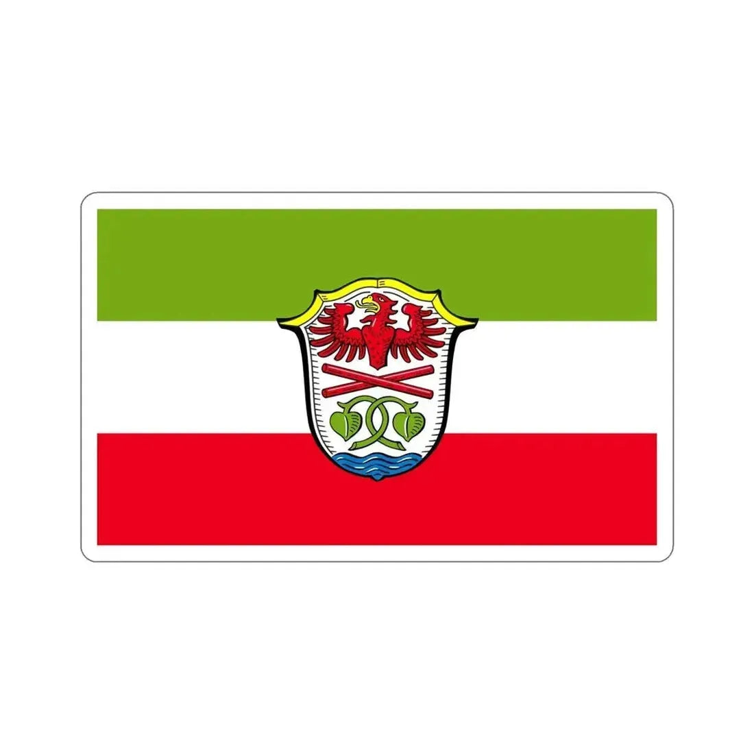 Flag of Miesbach Germany STICKER Vinyl Die-Cut Decal 5 Inch - The Sticker Space