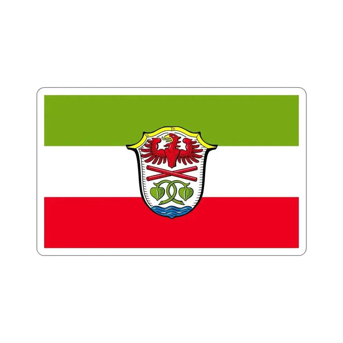 Flag of Miesbach Germany STICKER Vinyl Die-Cut Decal 6 Inch - The Sticker Space