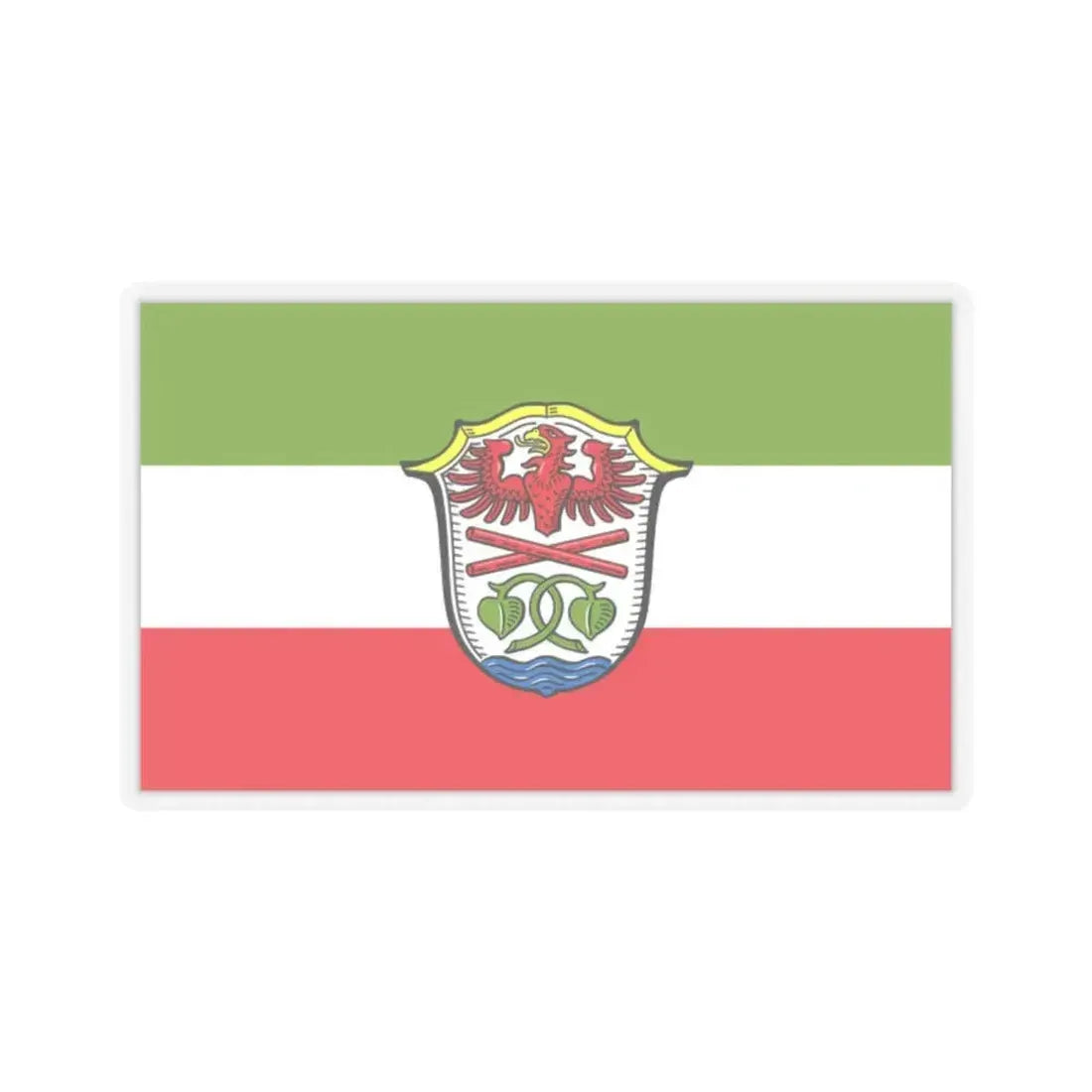 Flag of Miesbach Germany - STICKER Vinyl Kiss-Cut Decal 2 Inch Transparent - The Sticker Space