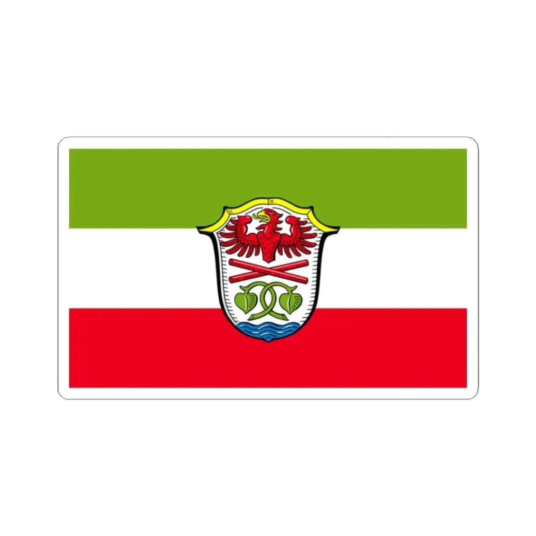 Flag of Miesbach Germany - STICKER Vinyl Kiss-Cut Decal 2 Inch White - The Sticker Space