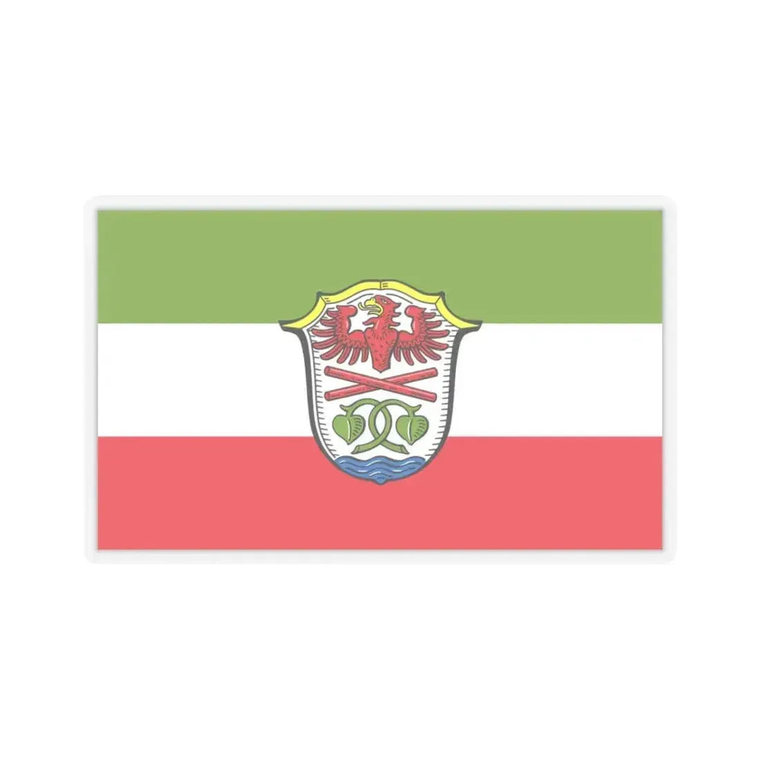 Flag of Miesbach Germany - STICKER Vinyl Kiss-Cut Decal 3 Inch Transparent - The Sticker Space