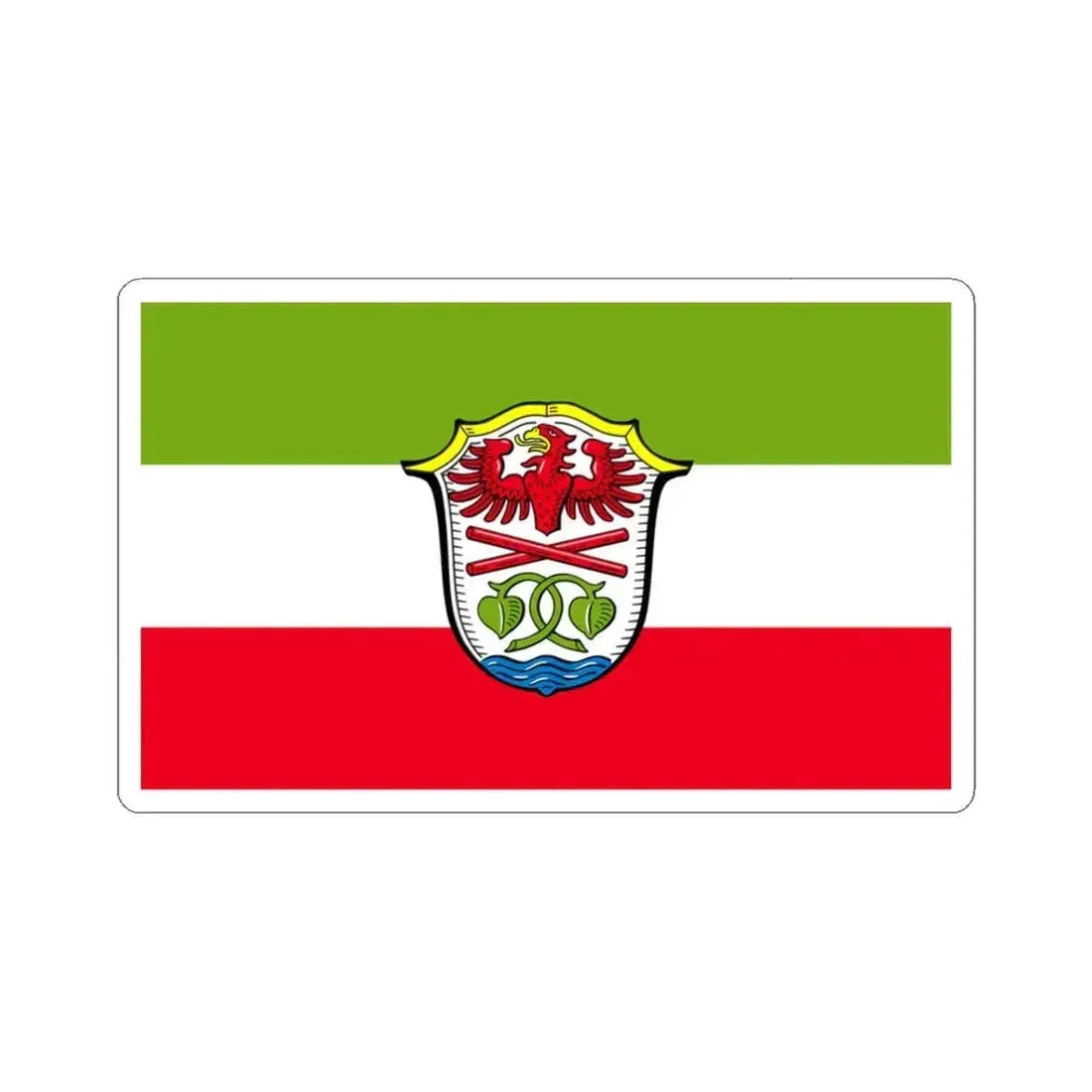 Flag of Miesbach Germany - STICKER Vinyl Kiss-Cut Decal 3 Inch White - The Sticker Space