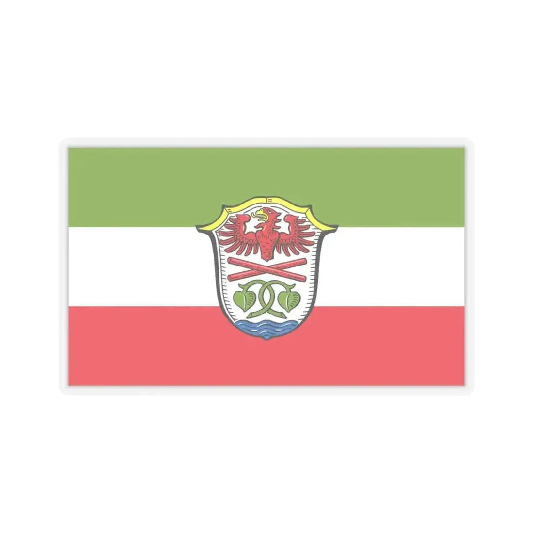 Flag of Miesbach Germany - STICKER Vinyl Kiss-Cut Decal 4 Inch Transparent - The Sticker Space