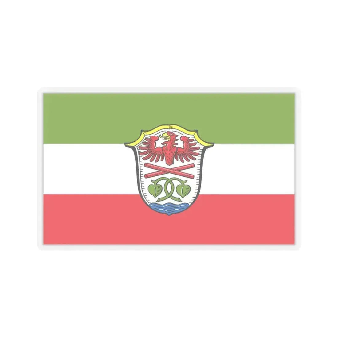 Flag of Miesbach Germany - STICKER Vinyl Kiss-Cut Decal 6 Inch Transparent - The Sticker Space