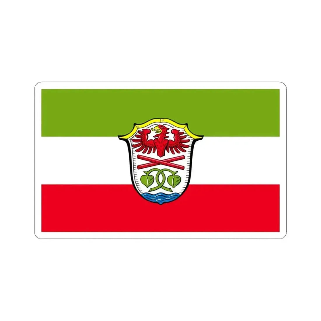 Flag of Miesbach Germany - STICKER Vinyl Kiss-Cut Decal 6 Inch White - The Sticker Space