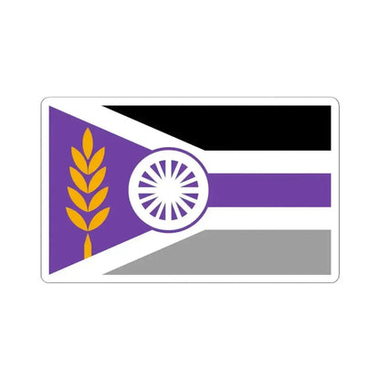 Flag of Milford Nebraska (United States) STICKER Vinyl Kiss-Cut Decal 4 Inch White - The Sticker Space