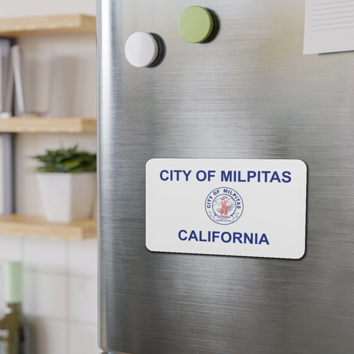 Flag of Milpitas California - Die-Cut Magnet-The Sticker Space