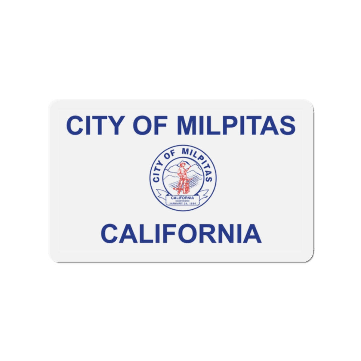 Flag of Milpitas California - Die-Cut Magnet-2" x 2"-The Sticker Space