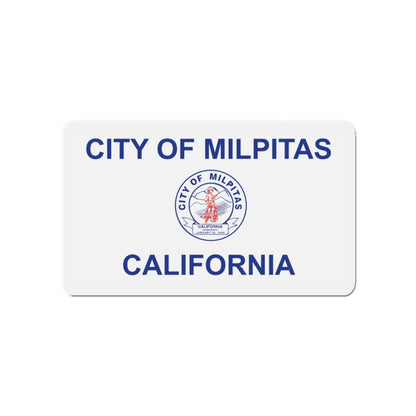 Flag of Milpitas California - Die-Cut Magnet-4" x 4"-The Sticker Space