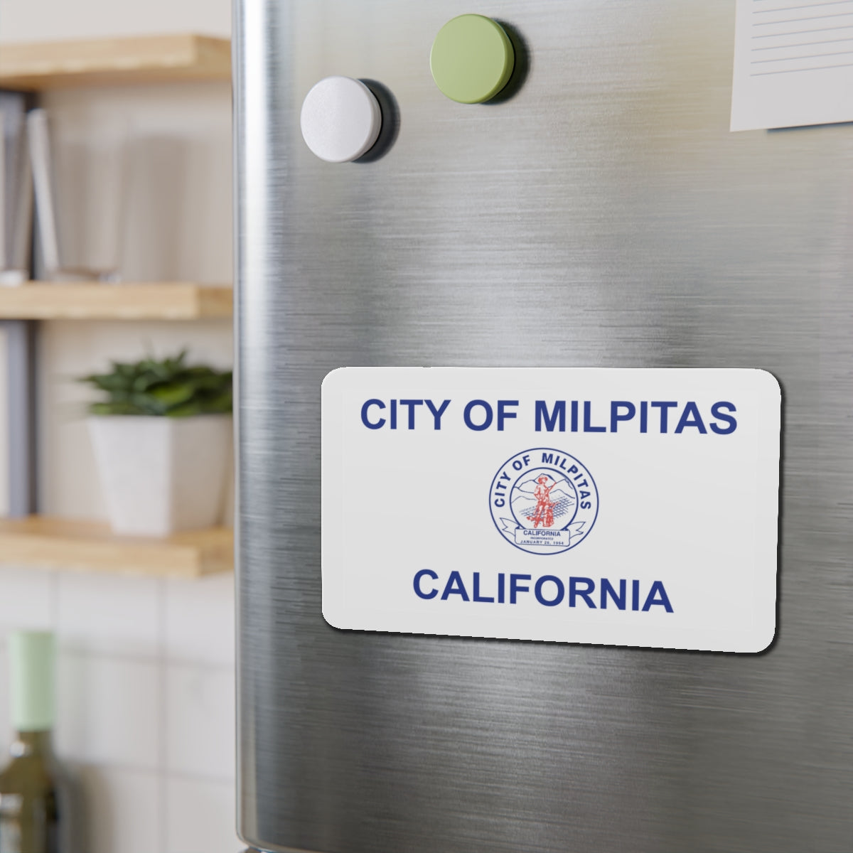 Flag of Milpitas California - Die-Cut Magnet-The Sticker Space