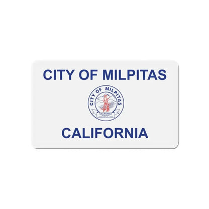 Flag of Milpitas California - Refrigerator Magnet 4 Inch - The Sticker Space