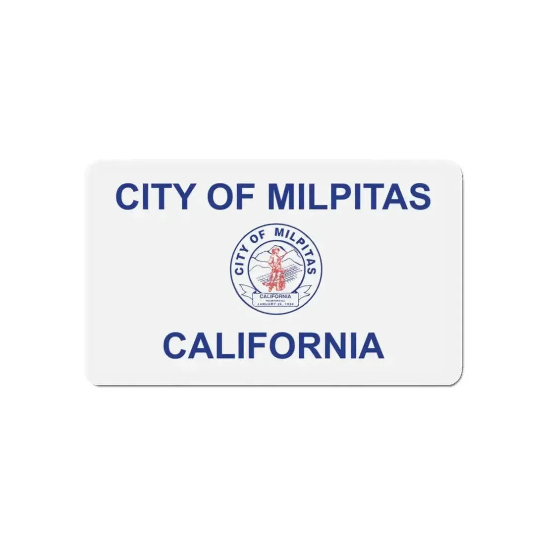 Flag of Milpitas California - Refrigerator Magnet - The Sticker Space