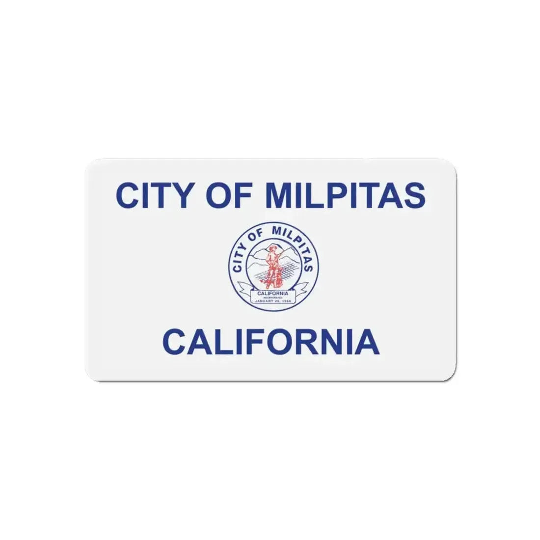 Flag of Milpitas California - Refrigerator Magnet - The Sticker Space