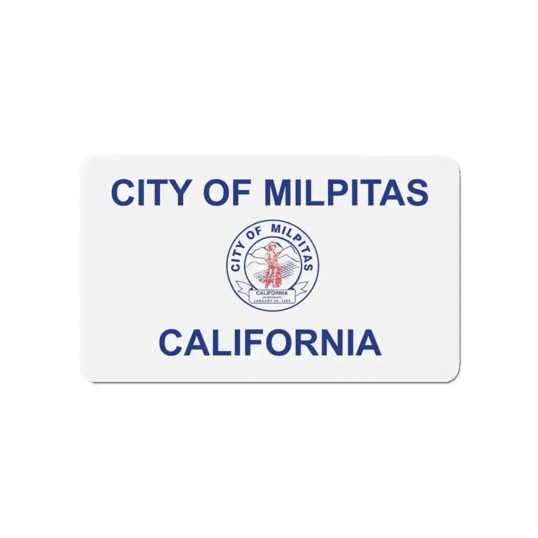 Flag of Milpitas California - Refrigerator Magnet - The Sticker Space