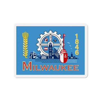 Flag of Milwaukee Wisconsin - Refrigerator Magnet 2 Inch - The Sticker Space