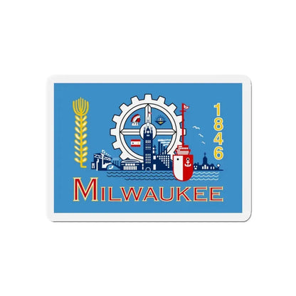 Flag of Milwaukee Wisconsin - Refrigerator Magnet 5 Inch - The Sticker Space