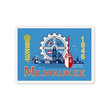 Flag of Milwaukee Wisconsin - Refrigerator Magnet - The Sticker Space