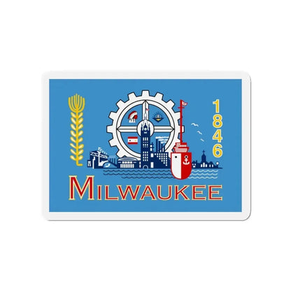 Flag of Milwaukee Wisconsin - Refrigerator Magnet - The Sticker Space