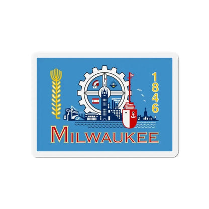 Flag of Milwaukee Wisconsin - Refrigerator Magnet - The Sticker Space