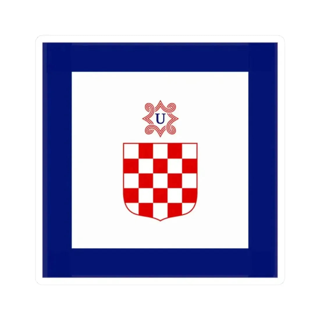 Flag of Minister in Independent State of Croatia (Croatia) STICKER Vinyl Kiss-Cut Decal 2 Inch White - The Sticker Space