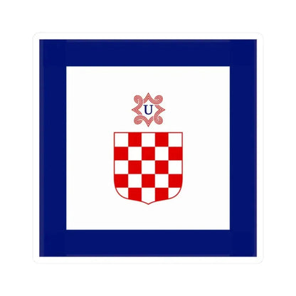 Flag of Minister in Independent State of Croatia (Croatia) STICKER Vinyl Kiss-Cut Decal 2 Inch White - The Sticker Space