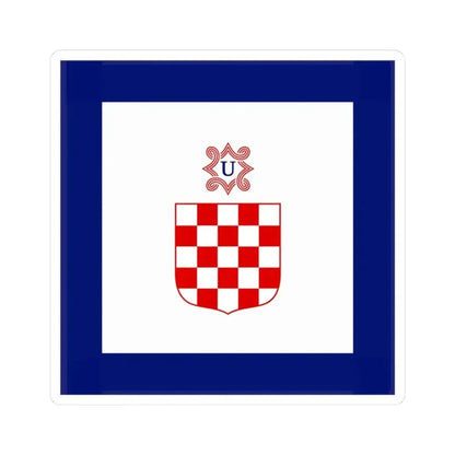 Flag of Minister in Independent State of Croatia (Croatia) STICKER Vinyl Kiss-Cut Decal 3 Inch White - The Sticker Space