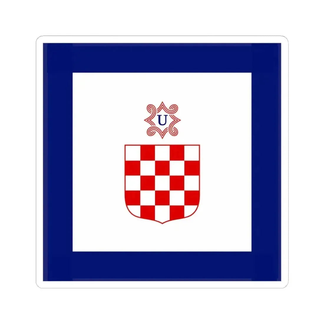 Flag of Minister in Independent State of Croatia (Croatia) STICKER Vinyl Kiss-Cut Decal 6 Inch White - The Sticker Space