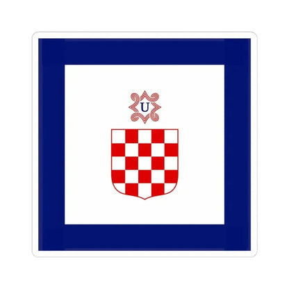Flag of Minister in Independent State of Croatia (Croatia) STICKER Vinyl Kiss-Cut Decal 6 Inch White - The Sticker Space