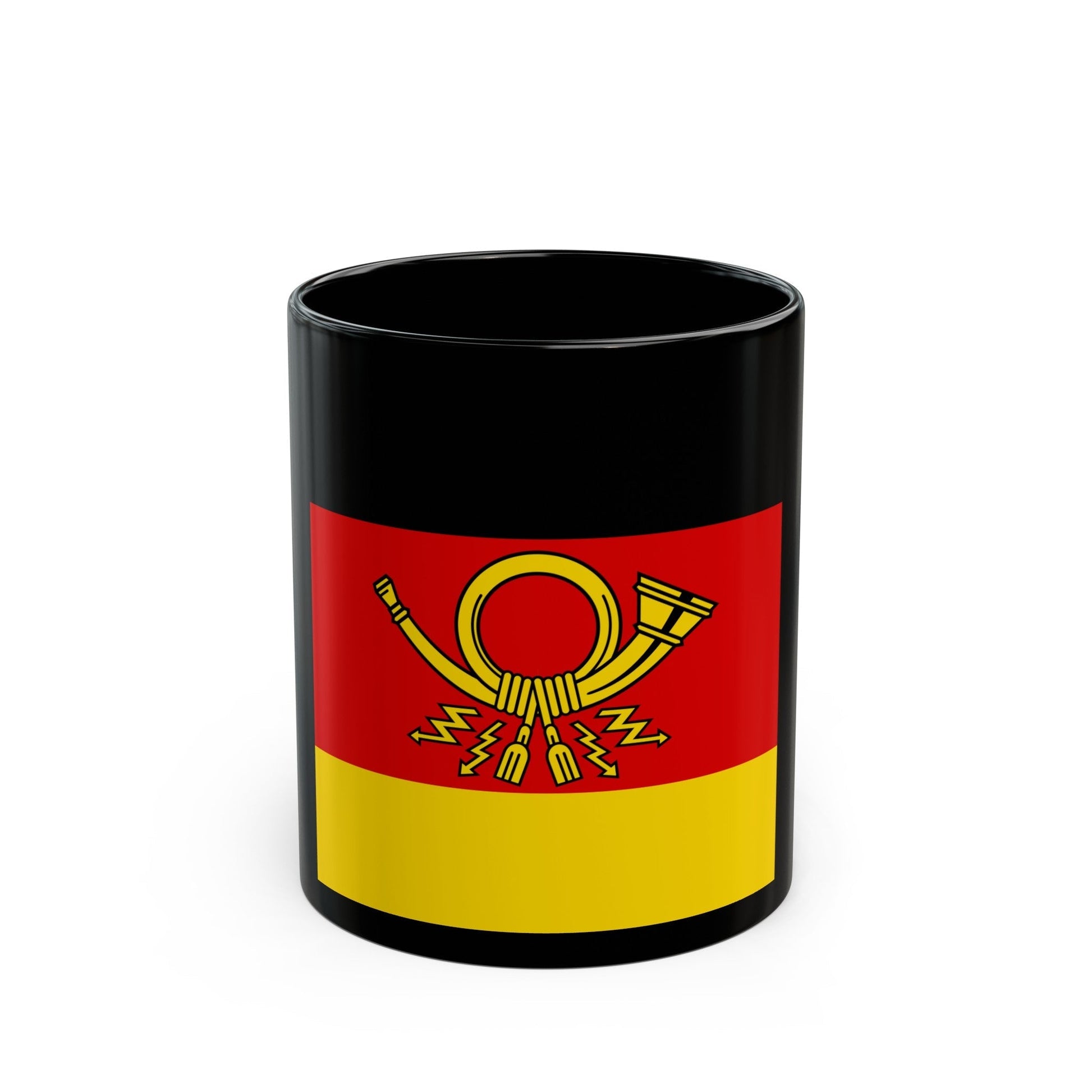 Flag of Minister of Deutsche Bundespost Germany - Black Coffee Mug-11oz-The Sticker Space