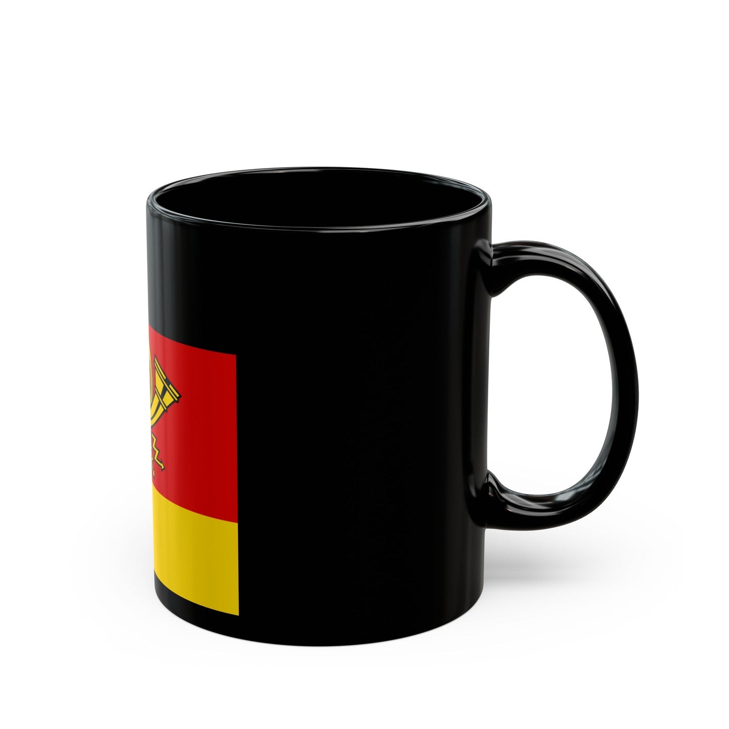 Flag of Minister of Deutsche Bundespost Germany - Black Coffee Mug-The Sticker Space