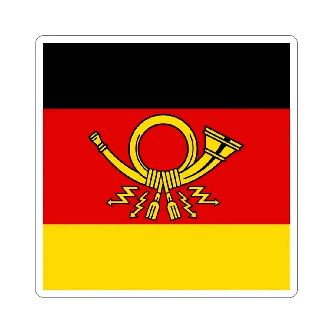 Flag of Minister of Deutsche Bundespost Germany STICKER Vinyl Die-Cut Decal 3 Inch - The Sticker Space