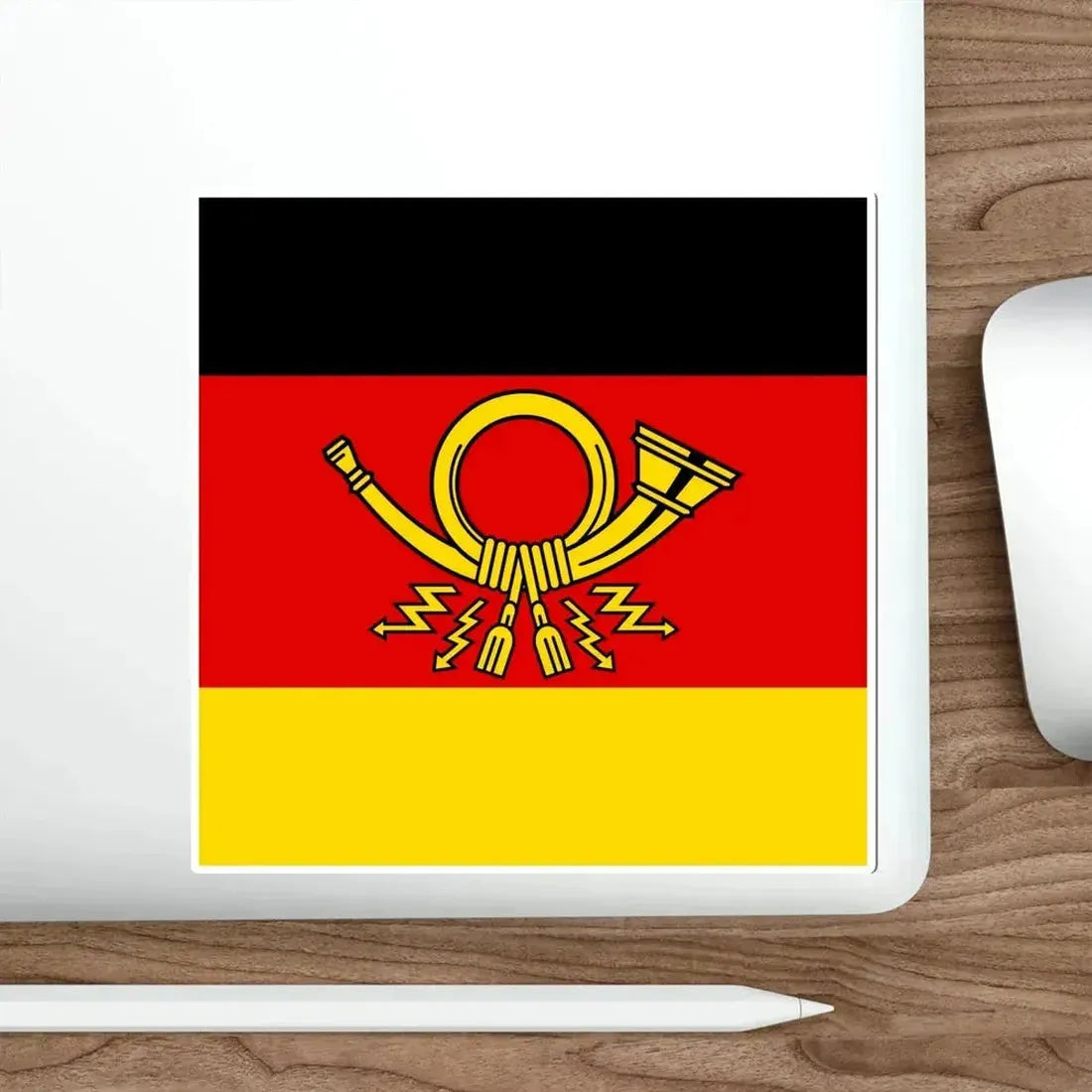 Flag of Minister of Deutsche Bundespost Germany STICKER Vinyl Die-Cut Decal - The Sticker Space